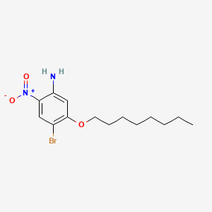 molecular formula C14H21BrN2O3 B581162 4-溴-2-硝基-5-(辛氧基)苯胺 CAS No. 1255574-47-0