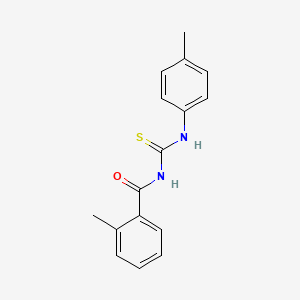 molecular formula C16H16N2OS B5811636 2-methyl-N-{[(4-methylphenyl)amino]carbonothioyl}benzamide 