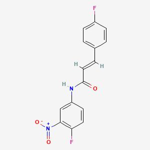 molecular formula C15H10F2N2O3 B5811661 N-(4-fluoro-3-nitrophenyl)-3-(4-fluorophenyl)acrylamide 