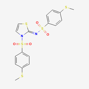 4-(methylthio)-N-[3-{[4-(methylthio)phenyl]sulfonyl}-1,3-thiazol-2(3H)-ylidene]benzenesulfonamide