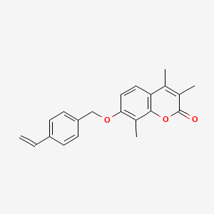 molecular formula C21H20O3 B5811669 3,4,8-trimethyl-7-[(4-vinylbenzyl)oxy]-2H-chromen-2-one 