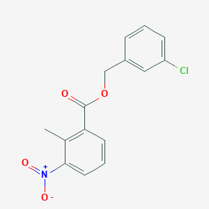 molecular formula C15H12ClNO4 B5811675 3-chlorobenzyl 2-methyl-3-nitrobenzoate 