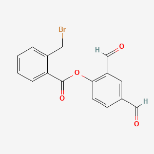 molecular formula C16H11BrO4 B581168 2,4-Diformylphenyl 2-(bromomethyl)benzoate CAS No. 1357946-94-1