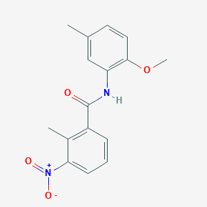 molecular formula C16H16N2O4 B5811682 N-(2-methoxy-5-methylphenyl)-2-methyl-3-nitrobenzamide 