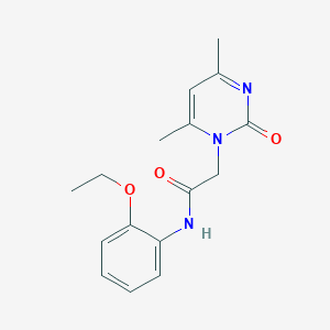 molecular formula C16H19N3O3 B5811689 2-(4,6-dimethyl-2-oxo-1(2H)-pyrimidinyl)-N-(2-ethoxyphenyl)acetamide 