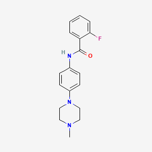 molecular formula C18H20FN3O B5811694 2-fluoro-N-[4-(4-methyl-1-piperazinyl)phenyl]benzamide 