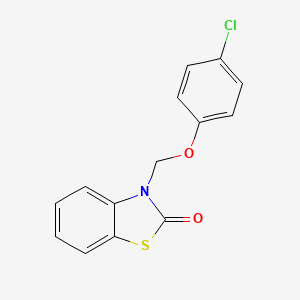 molecular formula C14H10ClNO2S B5811716 3-[(4-chlorophenoxy)methyl]-1,3-benzothiazol-2(3H)-one CAS No. 5354-54-1
