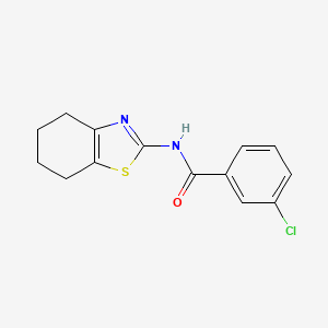 molecular formula C14H13ClN2OS B5811723 3-chloro-N-(4,5,6,7-tetrahydro-1,3-benzothiazol-2-yl)benzamide 