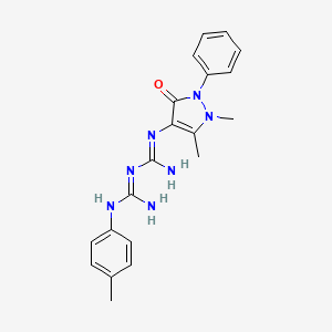 molecular formula C20H23N7O B5811728 N-(1,5-dimethyl-3-oxo-2-phenyl-2,3-dihydro-1H-pyrazol-4-yl)-N'-(4-methylphenyl)imidodicarbonimidic diamide 