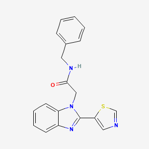 molecular formula C19H16N4OS B5811730 N-benzyl-2-[2-(1,3-thiazol-5-yl)-1H-benzimidazol-1-yl]acetamide 