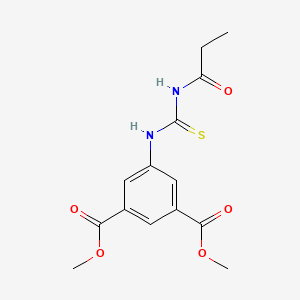 molecular formula C14H16N2O5S B5811736 dimethyl 5-{[(propionylamino)carbonothioyl]amino}isophthalate 
