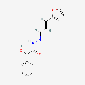 molecular formula C15H14N2O3 B5811742 N'-[3-(2-furyl)-2-propen-1-ylidene]-2-hydroxy-2-phenylacetohydrazide 