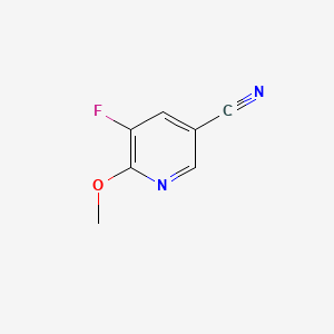 molecular formula C7H5FN2O B581176 5-Fluoro-6-methoxynicotinonitrile CAS No. 1256788-78-9