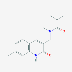 molecular formula C16H20N2O2 B5811770 N-[(2-hydroxy-7-methyl-3-quinolinyl)methyl]-N,2-dimethylpropanamide 