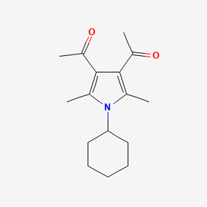 molecular formula C16H23NO2 B5811780 1,1'-(1-cyclohexyl-2,5-dimethyl-1H-pyrrole-3,4-diyl)diethanone 