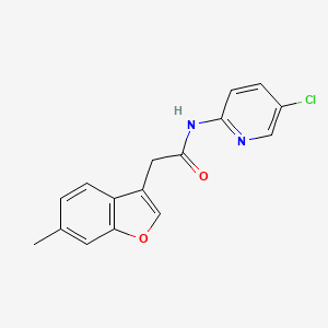 molecular formula C16H13ClN2O2 B5811813 N-(5-chloro-2-pyridinyl)-2-(6-methyl-1-benzofuran-3-yl)acetamide 