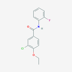 molecular formula C15H13ClFNO2 B5811821 3-chloro-4-ethoxy-N-(2-fluorophenyl)benzamide 