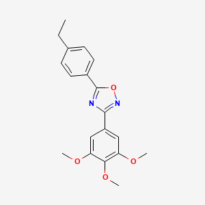 molecular formula C19H20N2O4 B5811832 5-(4-ethylphenyl)-3-(3,4,5-trimethoxyphenyl)-1,2,4-oxadiazole 