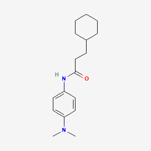 molecular formula C17H26N2O B5811846 3-cyclohexyl-N-[4-(dimethylamino)phenyl]propanamide CAS No. 6114-05-2