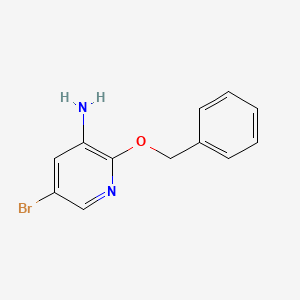 molecular formula C12H11BrN2O B581185 2-(Benzyloxy)-5-bromopyridin-3-amine CAS No. 1245648-37-6
