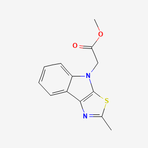 molecular formula C13H12N2O2S B5811857 methyl (2-methyl-4H-[1,3]thiazolo[5,4-b]indol-4-yl)acetate 