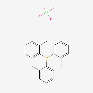 molecular formula C21H21BF4P- B581186 Tri-o-tolylphosphine tetrafluoroborate CAS No. 1255640-57-3