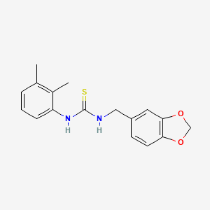 molecular formula C17H18N2O2S B5811863 N-(1,3-benzodioxol-5-ylmethyl)-N'-(2,3-dimethylphenyl)thiourea 