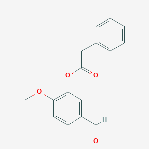 molecular formula C16H14O4 B5811870 5-formyl-2-methoxyphenyl phenylacetate 