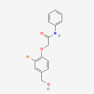 molecular formula C15H14BrNO3 B5811881 2-[2-bromo-4-(hydroxymethyl)phenoxy]-N-phenylacetamide CAS No. 693812-22-5
