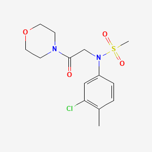 molecular formula C14H19ClN2O4S B5811882 N-(3-chloro-4-methylphenyl)-N-[2-(4-morpholinyl)-2-oxoethyl]methanesulfonamide 