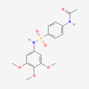 molecular formula C17H20N2O6S B5811887 N-(4-{[(3,4,5-trimethoxyphenyl)amino]sulfonyl}phenyl)acetamide 