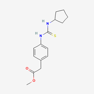 methyl (4-{[(cyclopentylamino)carbonothioyl]amino}phenyl)acetate