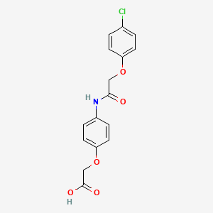 molecular formula C16H14ClNO5 B5811918 (4-{[(4-chlorophenoxy)acetyl]amino}phenoxy)acetic acid 