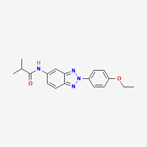 molecular formula C18H20N4O2 B5811931 N-[2-(4-ethoxyphenyl)-2H-1,2,3-benzotriazol-5-yl]-2-methylpropanamide 