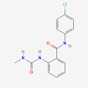 molecular formula C15H14ClN3O2 B5811953 N-(4-chlorophenyl)-2-{[(methylamino)carbonyl]amino}benzamide 