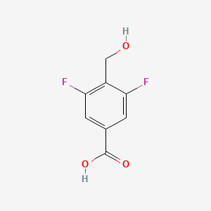 molecular formula C8H6F2O3 B581196 3,5-Difluoro-4-(hydroxymethyl)benzoic acid CAS No. 1211596-29-0