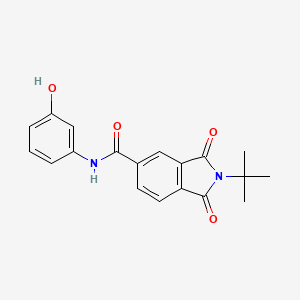 molecular formula C19H18N2O4 B5811982 2-tert-butyl-N-(3-hydroxyphenyl)-1,3-dioxo-5-isoindolinecarboxamide 