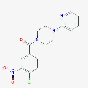 molecular formula C16H15ClN4O3 B5811983 1-(4-chloro-3-nitrobenzoyl)-4-(2-pyridinyl)piperazine 