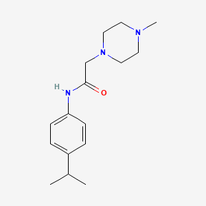 molecular formula C16H25N3O B5811986 N-(4-isopropylphenyl)-2-(4-methyl-1-piperazinyl)acetamide 