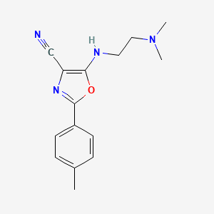 molecular formula C15H18N4O B5812012 5-{[2-(dimethylamino)ethyl]amino}-2-(4-methylphenyl)-1,3-oxazole-4-carbonitrile 