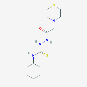 molecular formula C13H24N4OS2 B5812017 N-cyclohexyl-2-(4-thiomorpholinylacetyl)hydrazinecarbothioamide 