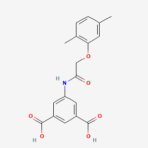 molecular formula C18H17NO6 B5812024 5-{[(2,5-dimethylphenoxy)acetyl]amino}isophthalic acid 