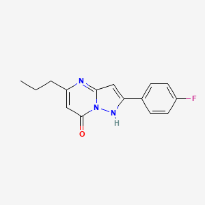 molecular formula C15H14FN3O B5812030 2-(4-fluorophenyl)-5-propylpyrazolo[1,5-a]pyrimidin-7-ol 