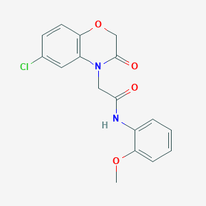 2-(6-chloro-3-oxo-2,3-dihydro-4H-1,4-benzoxazin-4-yl)-N-(2-methoxyphenyl)acetamide