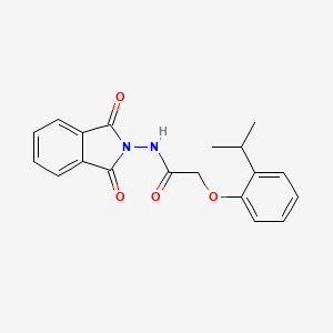molecular formula C19H18N2O4 B5812053 N-(1,3-dioxo-1,3-dihydro-2H-isoindol-2-yl)-2-(2-isopropylphenoxy)acetamide 