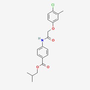 molecular formula C20H22ClNO4 B5812057 isobutyl 4-{[(4-chloro-3-methylphenoxy)acetyl]amino}benzoate 