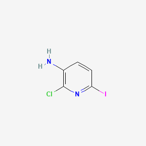 molecular formula C5H4ClIN2 B581208 2-氯-6-碘吡啶-3-胺 CAS No. 1032507-20-2