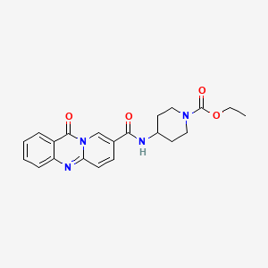 molecular formula C21H22N4O4 B5812080 ethyl 4-{[(11-oxo-11H-pyrido[2,1-b]quinazolin-8-yl)carbonyl]amino}-1-piperidinecarboxylate 