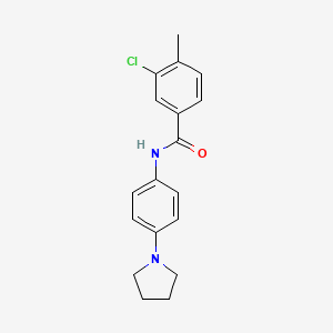 molecular formula C18H19ClN2O B5812094 3-chloro-4-methyl-N-[4-(pyrrolidin-1-yl)phenyl]benzamide 