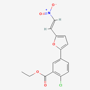 molecular formula C15H12ClNO5 B5812098 ethyl 2-chloro-5-[5-(2-nitrovinyl)-2-furyl]benzoate 